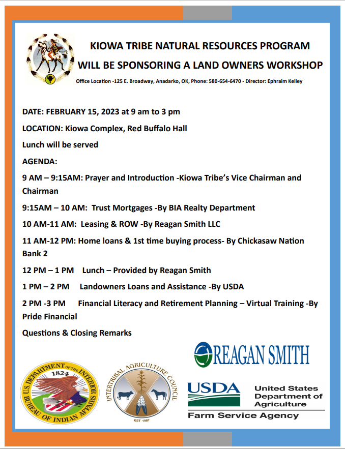 Kiowa Tribe Natural Resources Program Kiowa Tribe